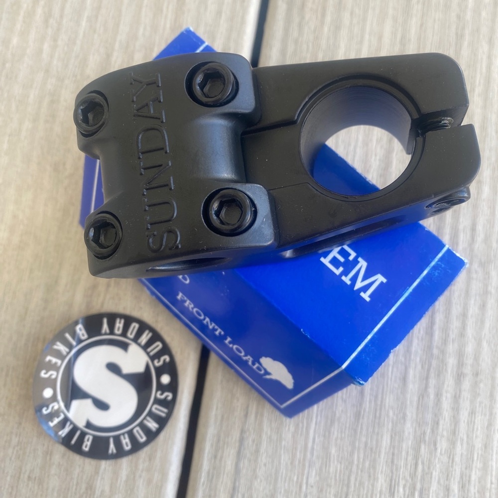 SUNDAY FREEZE TOP LOAD 48mm BLACK 1-1/8" BICYCLE BMX STEM
